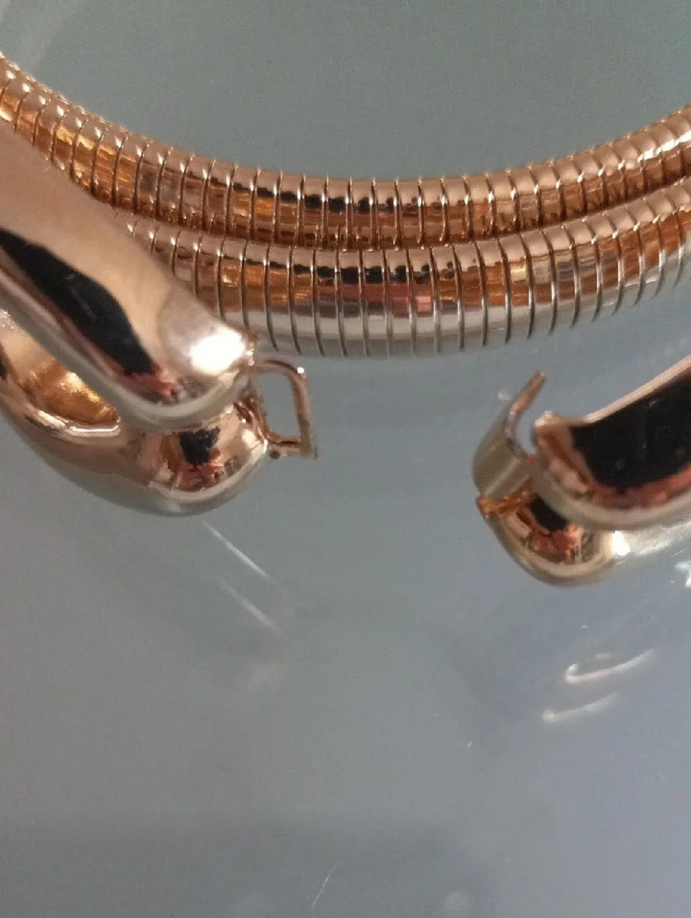 Vintage Gold Tone Stretch Mesh Belt Chain Link Buckle 31.5